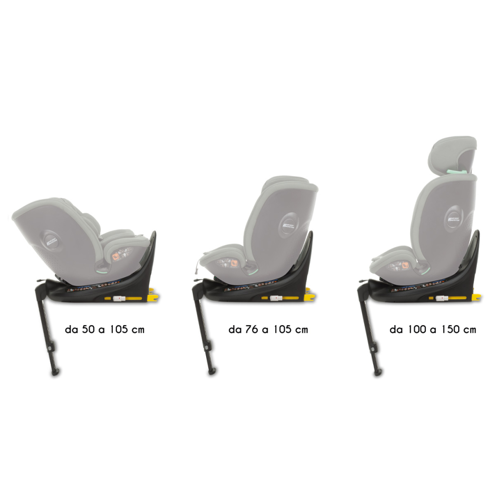 NECESSARIA per utilizzo del seggiolino auto Disk grow i-Size (dalla nascita fino a 150 cm)